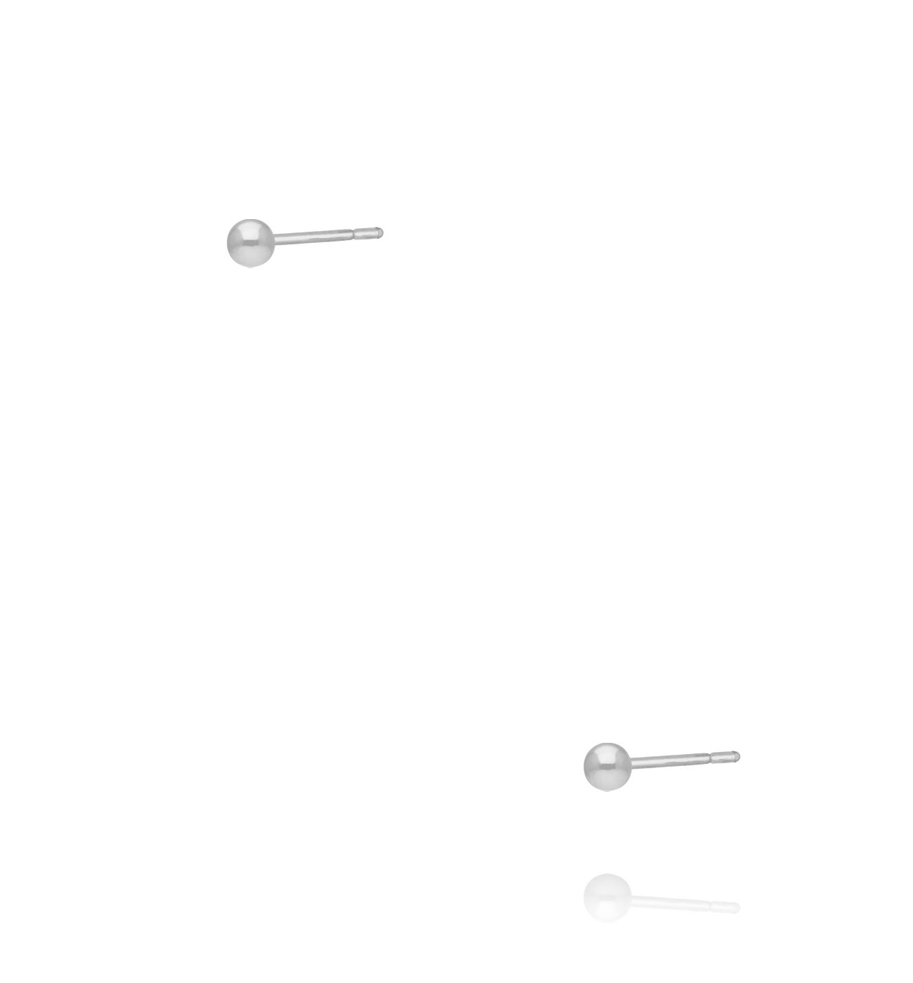 Kolczyki sztyfty kulki, srebrne KCA0069