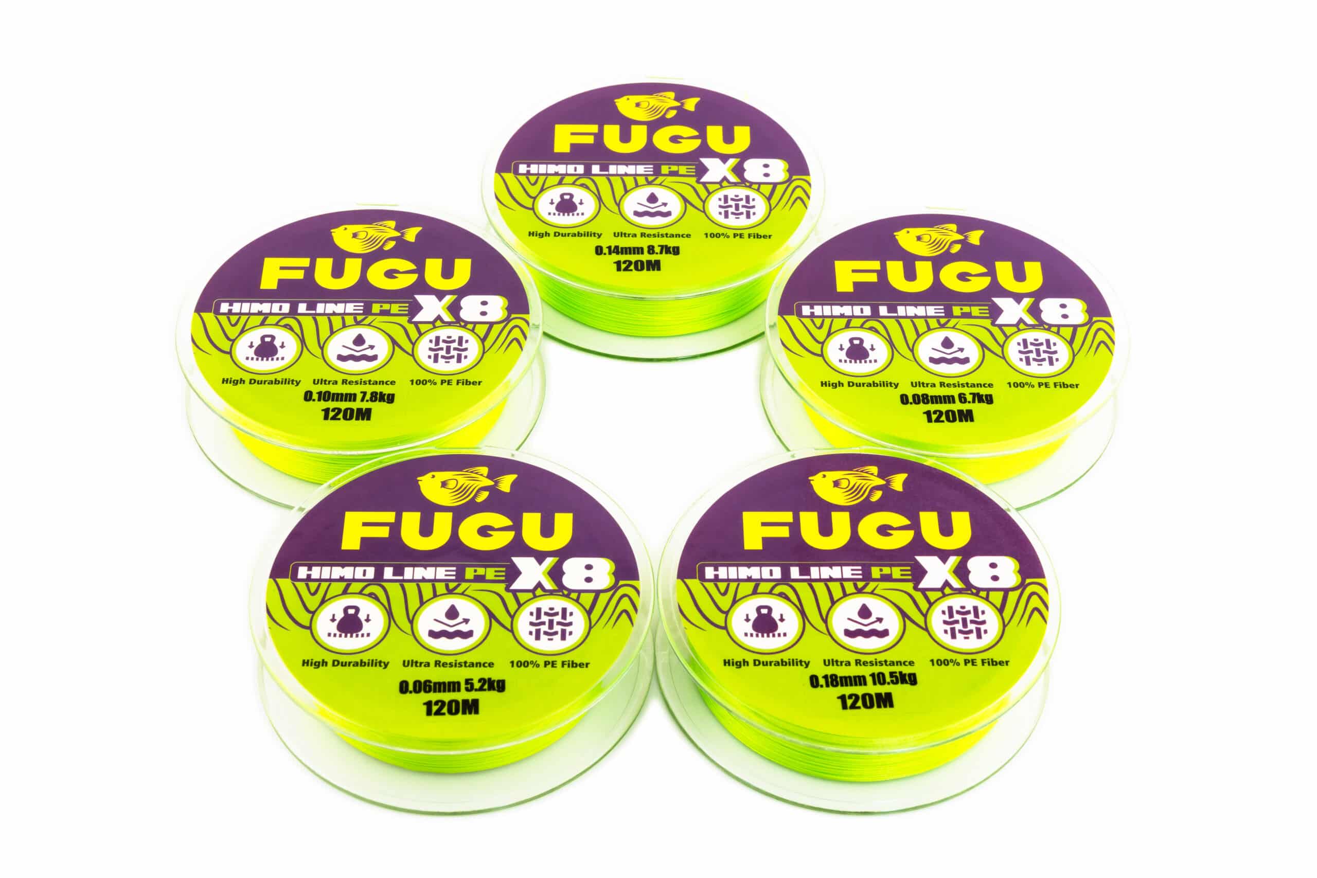 FUGU Plecionka Himo Line 8x Fluo Green 120m
