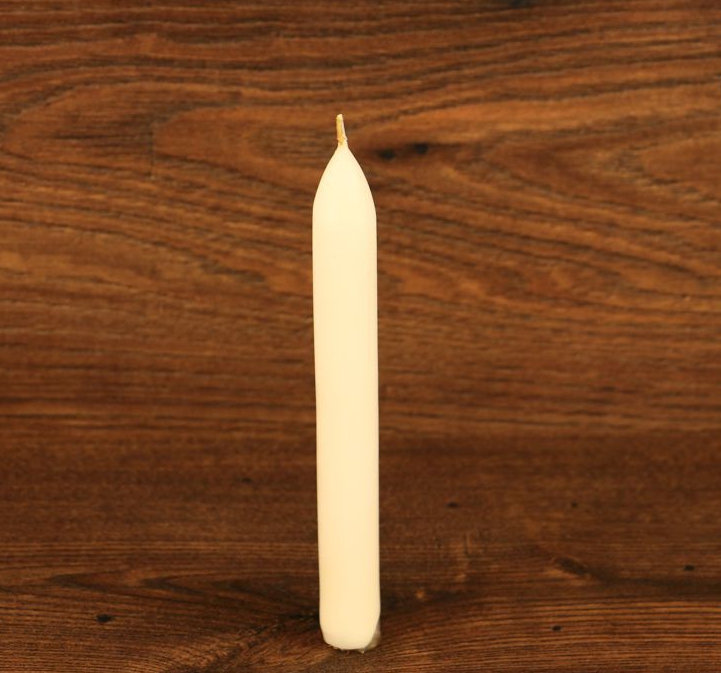 Świeca z wosku 16x1,5cm - biała