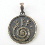 Talizman Fehu - brąz