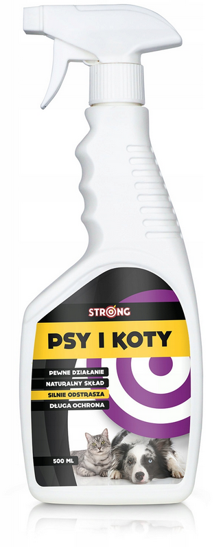 STRONG NATURALNY SPRAY ZNIECHĘCAJĄCY KOTY I PSY 500ML - Petrostar