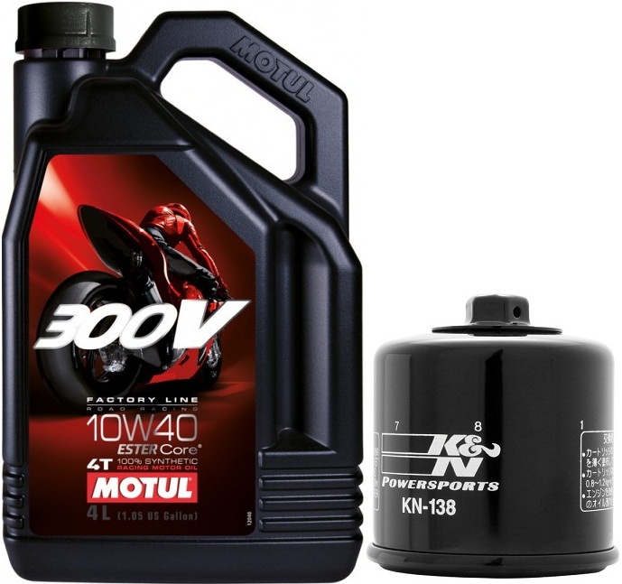 MOTUL 300V 4T 10W40 4L + FILTR K&N GRATIS - Petrostar