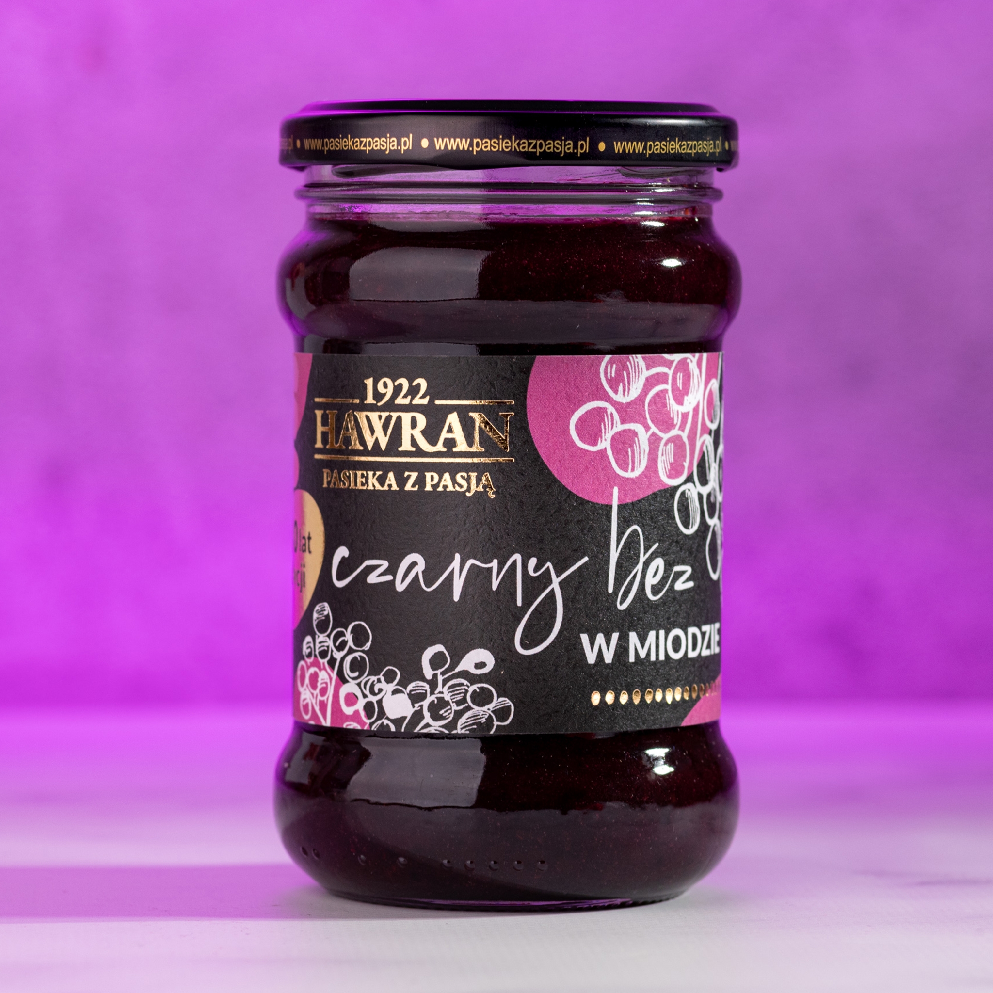 Bez czarny w miodzie wielokwiatowym 370g - Pasieka z Pasją Hawran