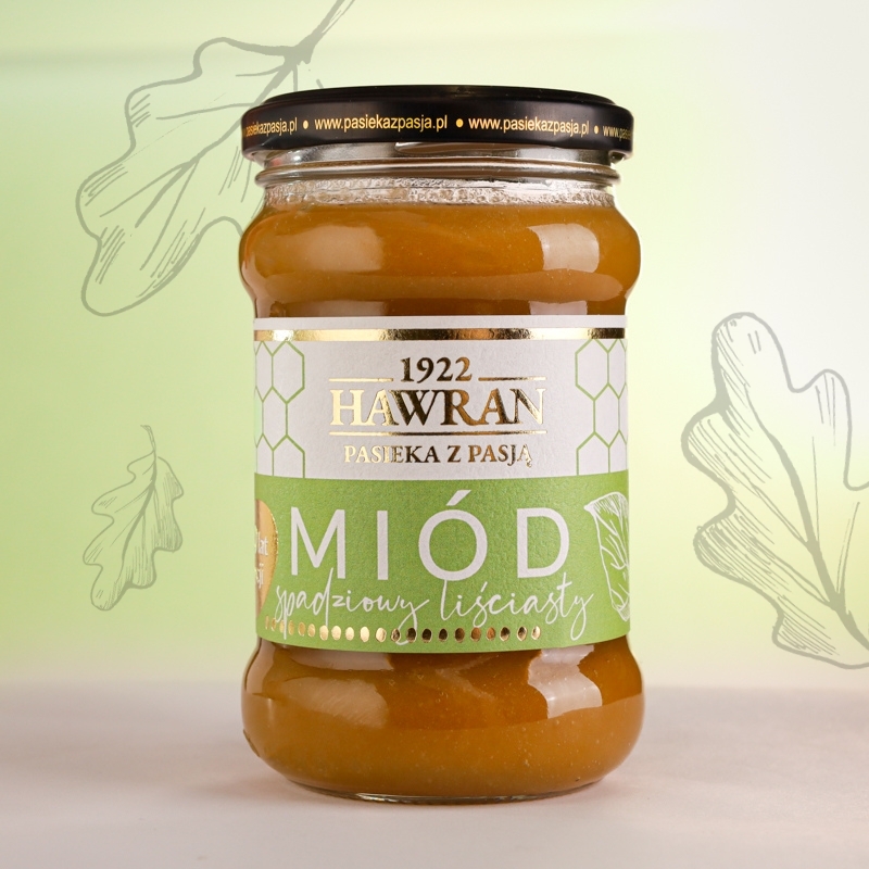Miód spadziowy liściasty 380g - Pasieka z Pasją Hawran