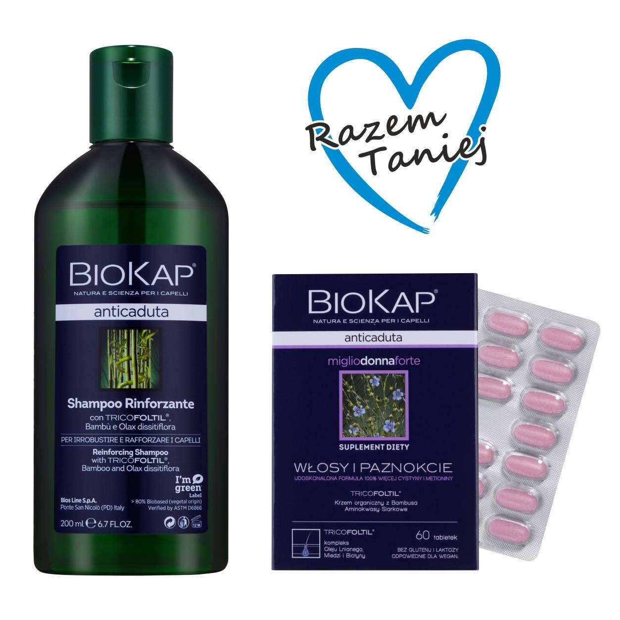 Zestaw do włosów wypadających IV (tabletki dla kobiet, szampon)