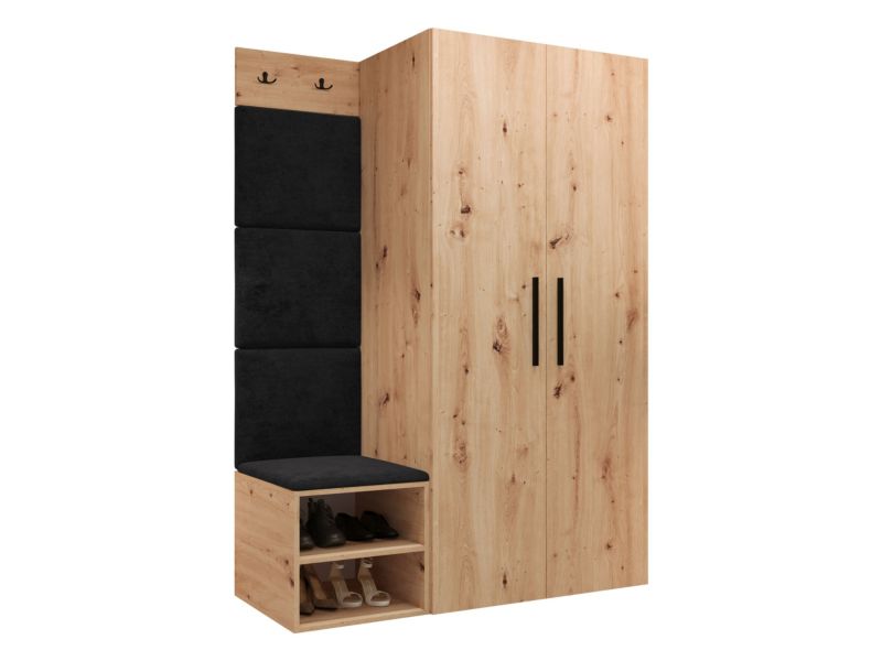 Garderoba MIRJAN 24 Medi IV dąb artisan + czarny 1 kpl.