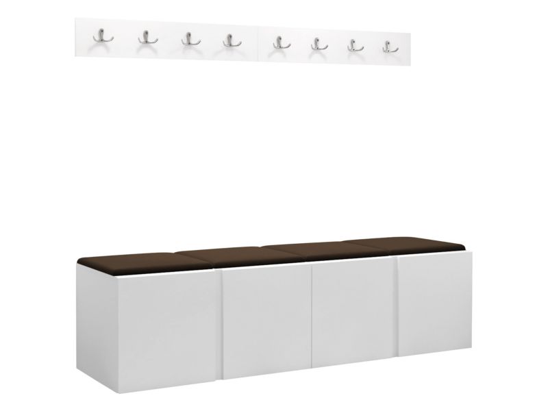 Garderoba MIRJAN 24 Orion VII biały + brązowy 1 kpl.