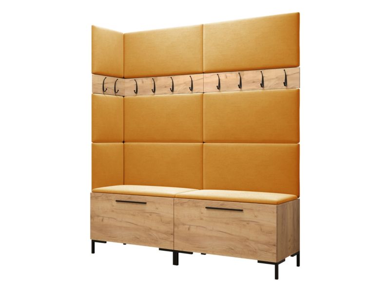 Garderoba MIRJAN 24 Zilion V dąb craft + żółty 1 kpl.