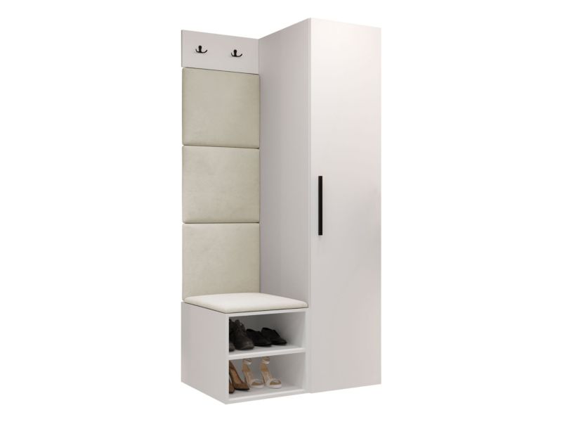 Garderoba MIRJAN 24 Medi III biały + beżowy 1 kpl.