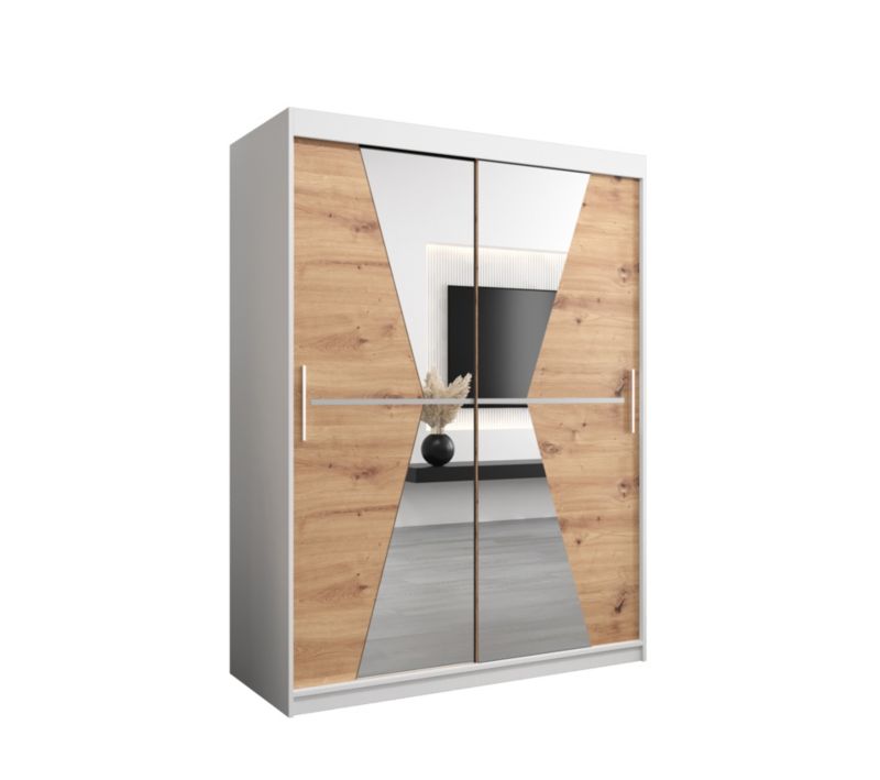 Szafa przesuwna Garderoba Abiks MAROKO 150 biały/artisan 1 szt.