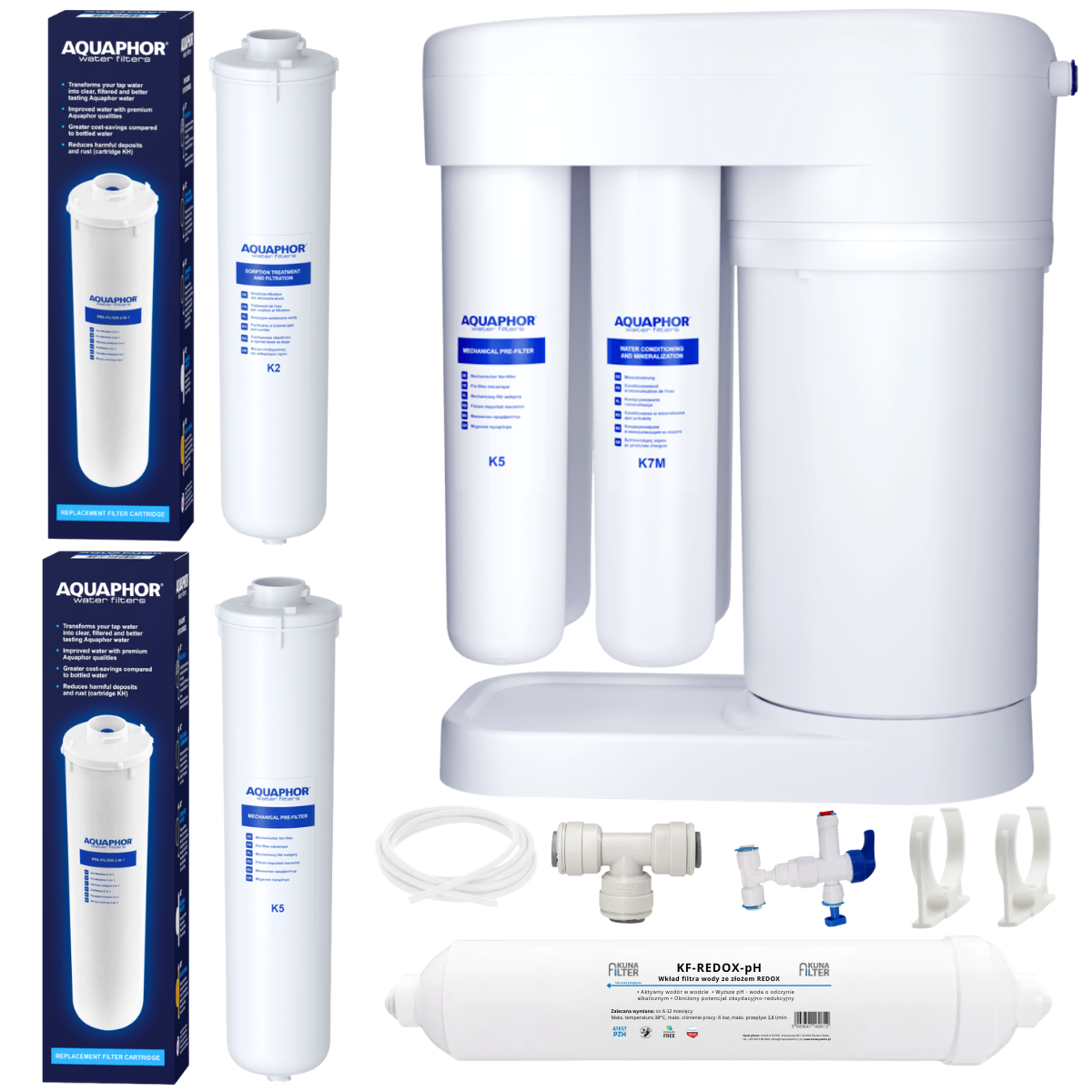 Aquaphor Morion RO-101S Redox Power. Filtr do wody z wbudowanym zbiornikiem. Jonizator wody. Dodatkowe filtry w zestawie!