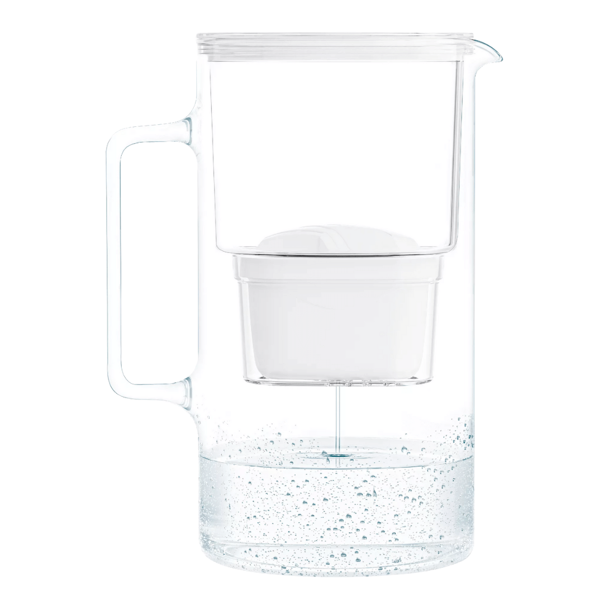 Duży szklany dzbanek filtrujący Wessper D2 Borosilicate z licznikiem futureflow. Kolor biały.