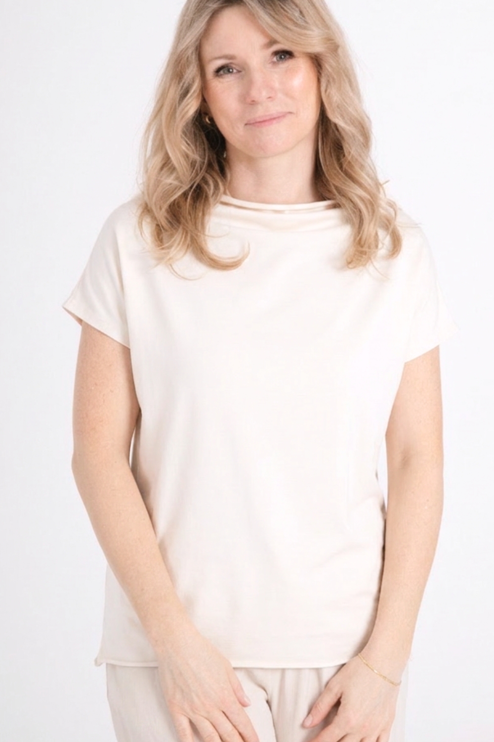 Lillow - BLUZKA z bawełny organicznej NEXT - cloud dancer - Uszyto w Polsce