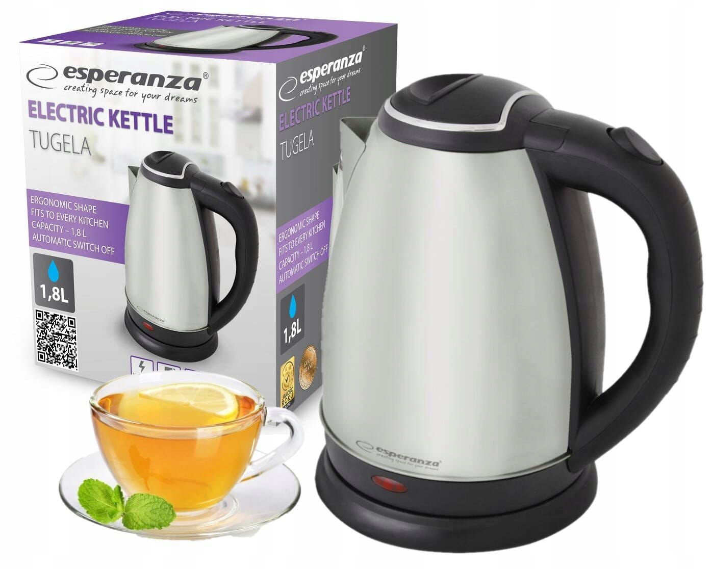 ESPERANZA Czajnik EKK104X 1,8L TUGELA MATOWY - Henryx24