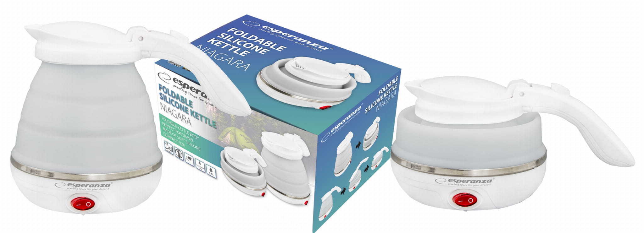 ESPERANZA Czajnik EKK023 0,5L NIAGARA silikonowy - Henryx24
