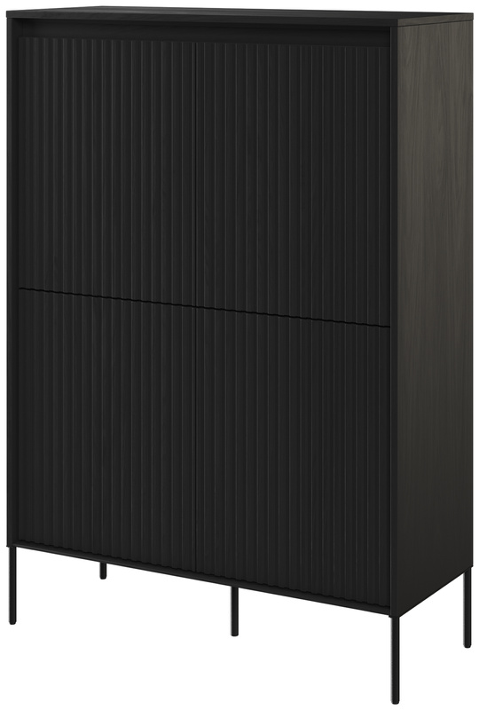 Czterodrzwiowa komoda nowoczesna z frezowanymi frontami TREND