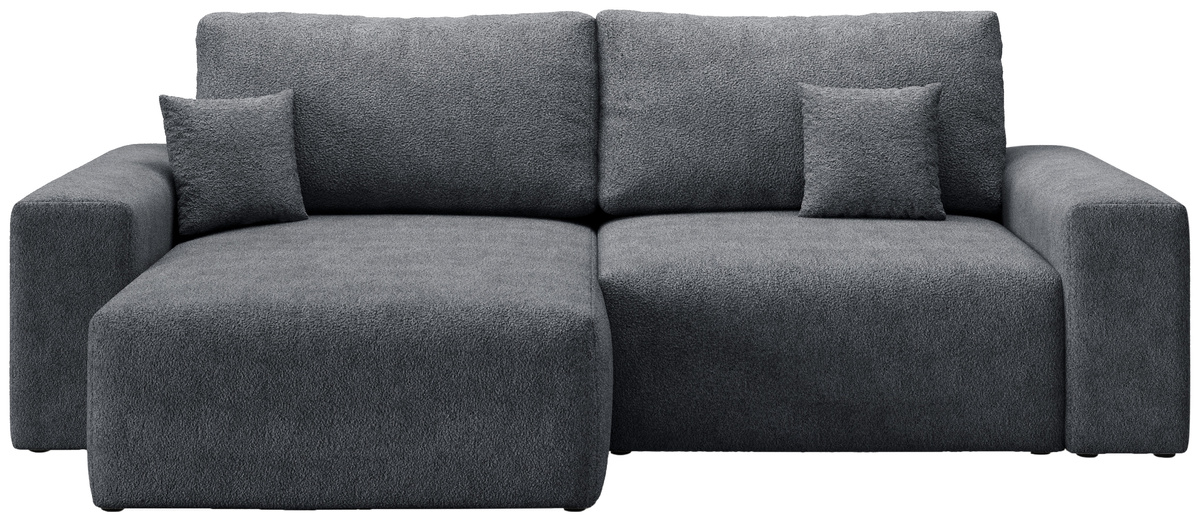 Szara kanapa narożna do salonu z funkcją spania CAMILO