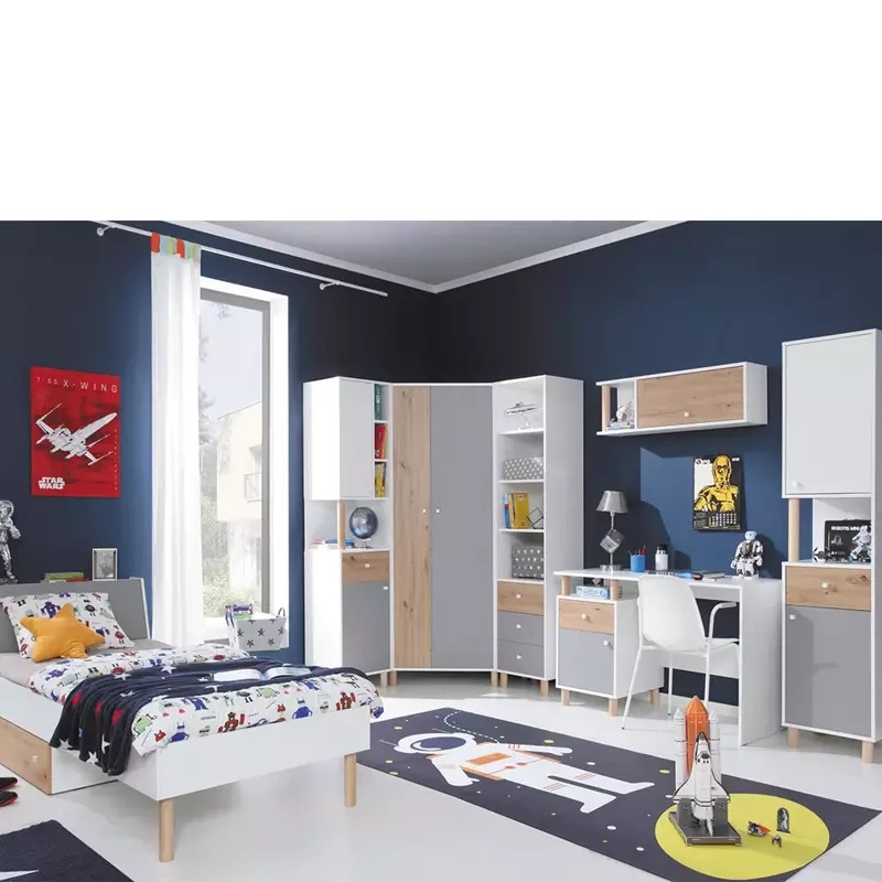 Meble młodzieżowe łóżko szafa narożna FRADA