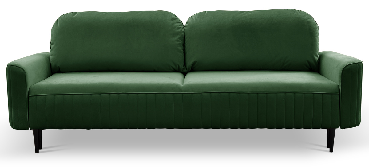 Nowoczesna kanapa zielona do salonu z funkcją spania VELINA