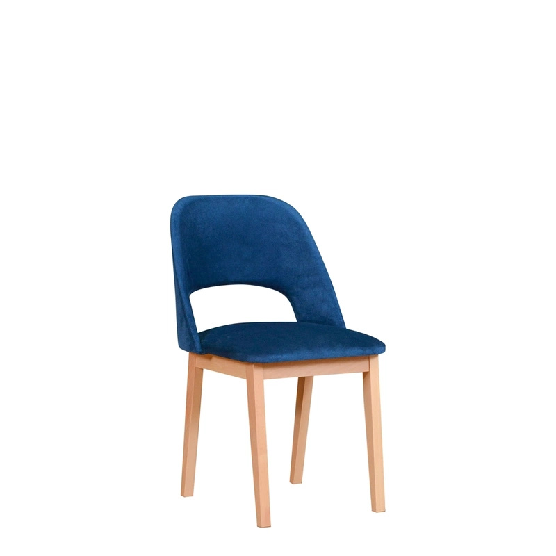 Drewniane nowoczesne tapicerowane krzesło jadalniane MESTE