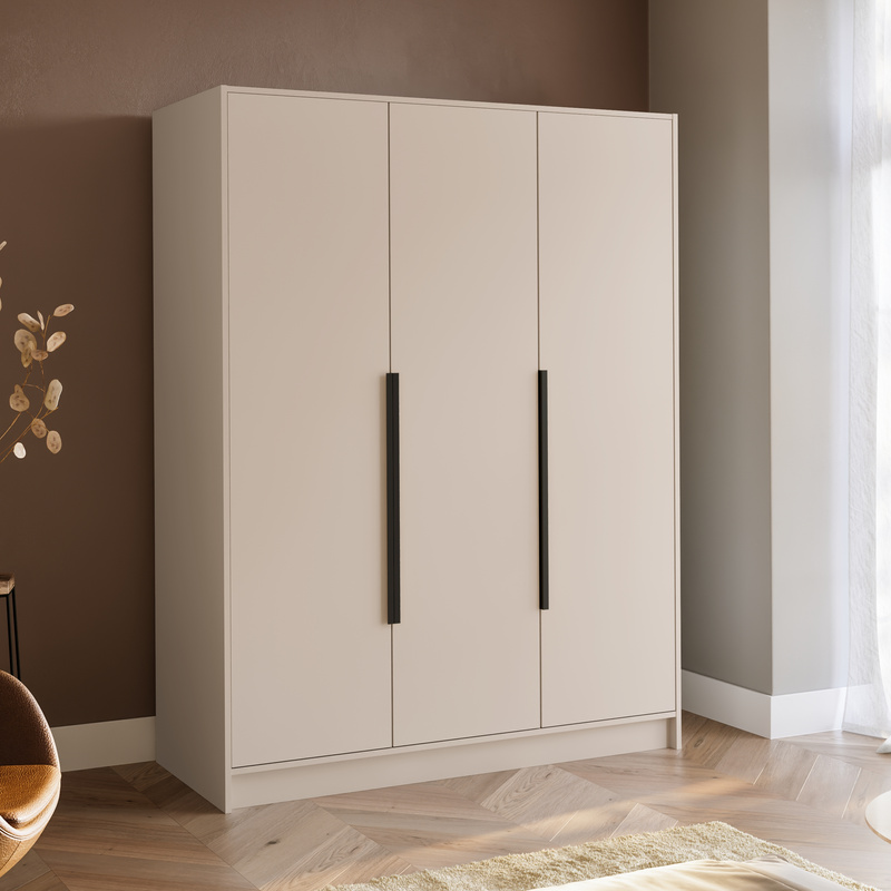 Szafa garderoba do przedpokoju 150 cm z półkami LESTO kaszmir