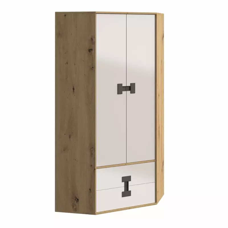 Szafa narożna z szufladami Dąb Artisan INDEKS