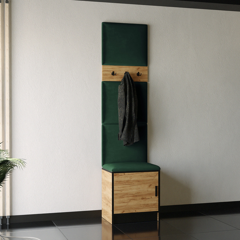Garderoba 53 cm z panelami tapicerowanymi do przedpokoju RIVIO