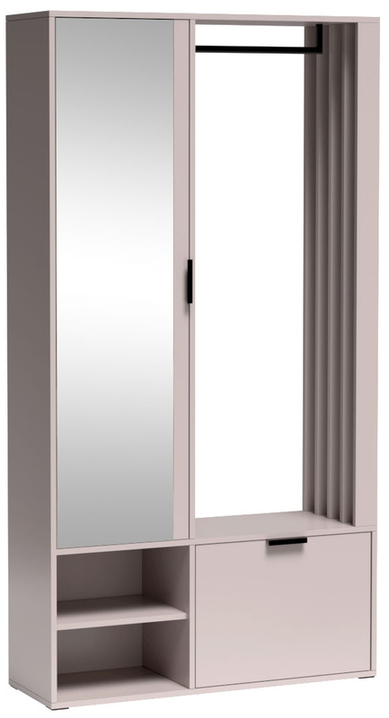 Garderoba do przedpokoju z drążkiem i półkami MORTIS kaszmir