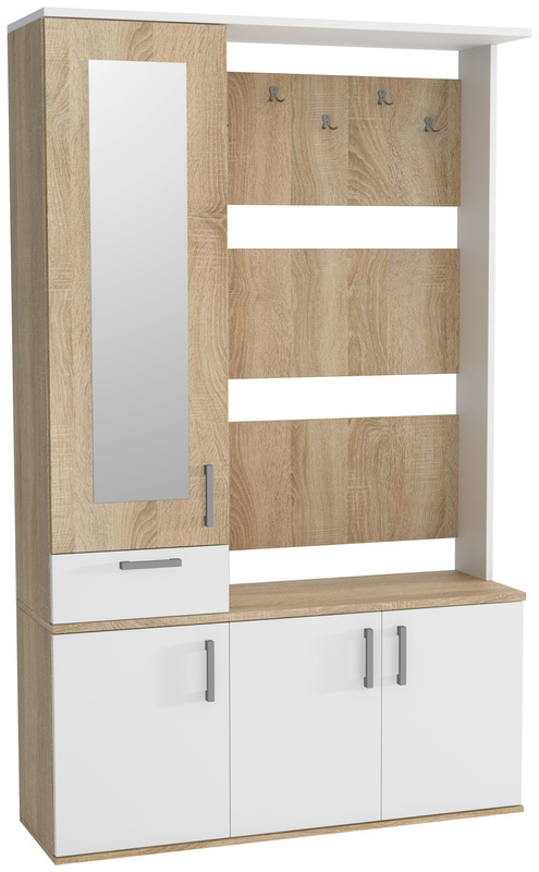 Nowoczesna garderoba do przedpokoju z lustrem i szufladą LUCCA