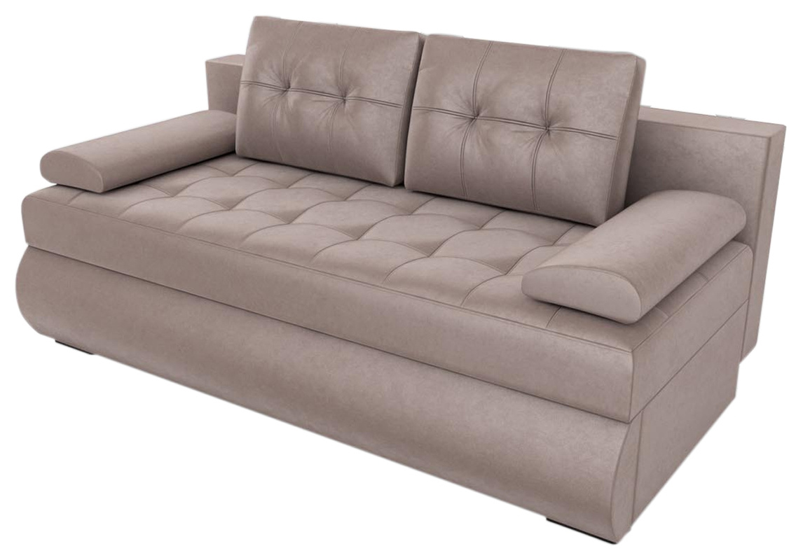 Kanapa z funkcją spania na sprężynach GANDIA pudrowy róż