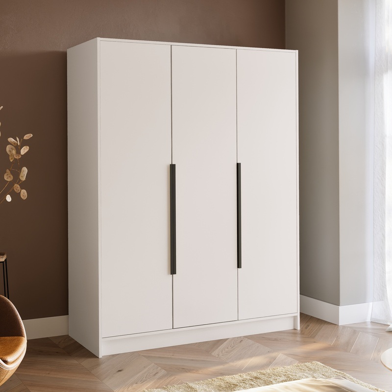 Szafa garderoba do przedpokoju 150 cm z półkami LESTO biały