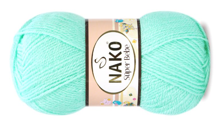 włóczka NAKO SUPER BEBE 50g kolor: 4710 / seledynowy