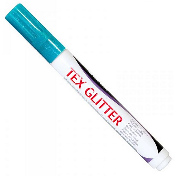 pisak do tkanin brokatowy 6ml turkusowy DARWI TEX 676