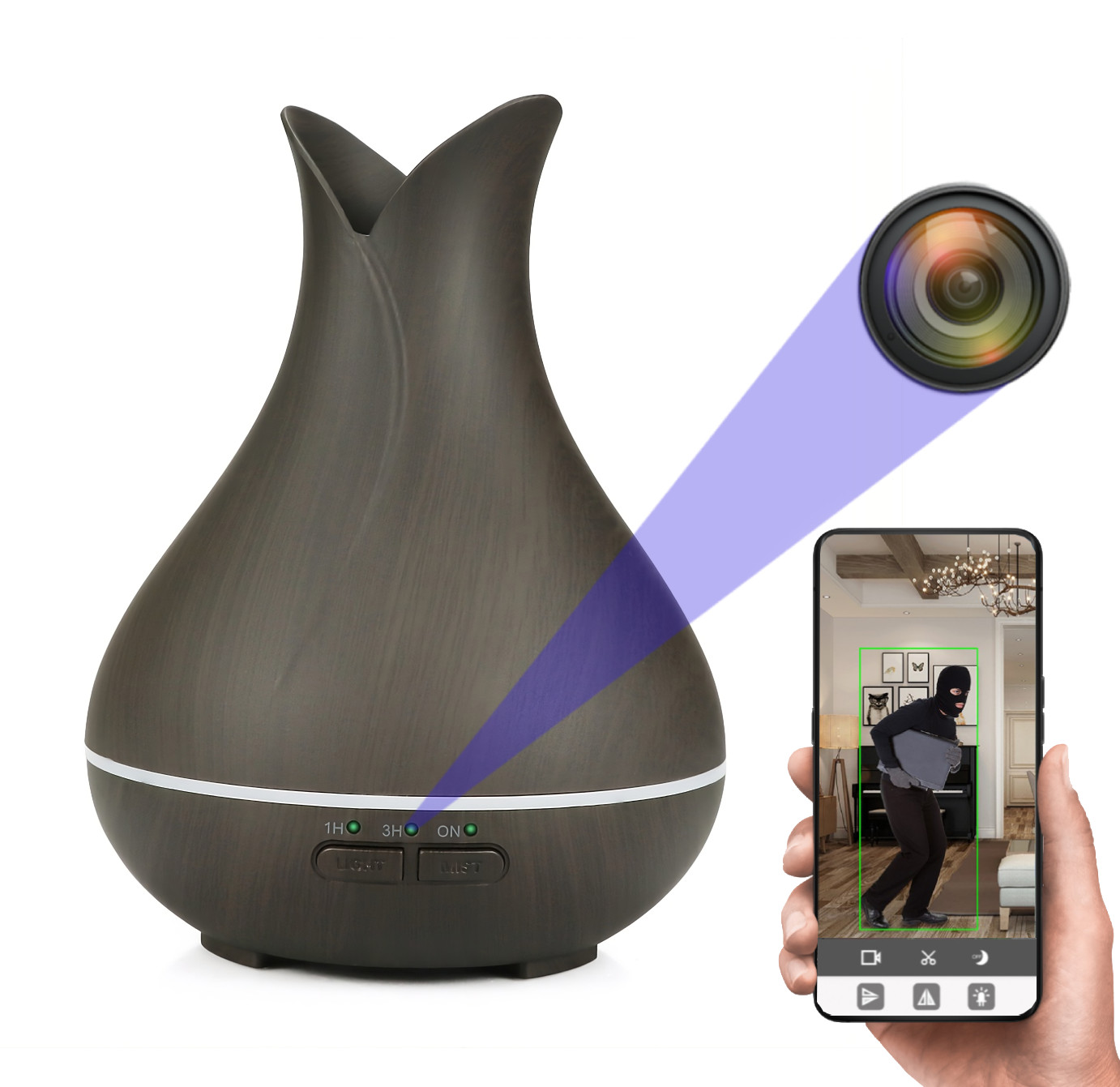 Ukryta kamera WiFi w nawilżaczu powietrza MKJY31