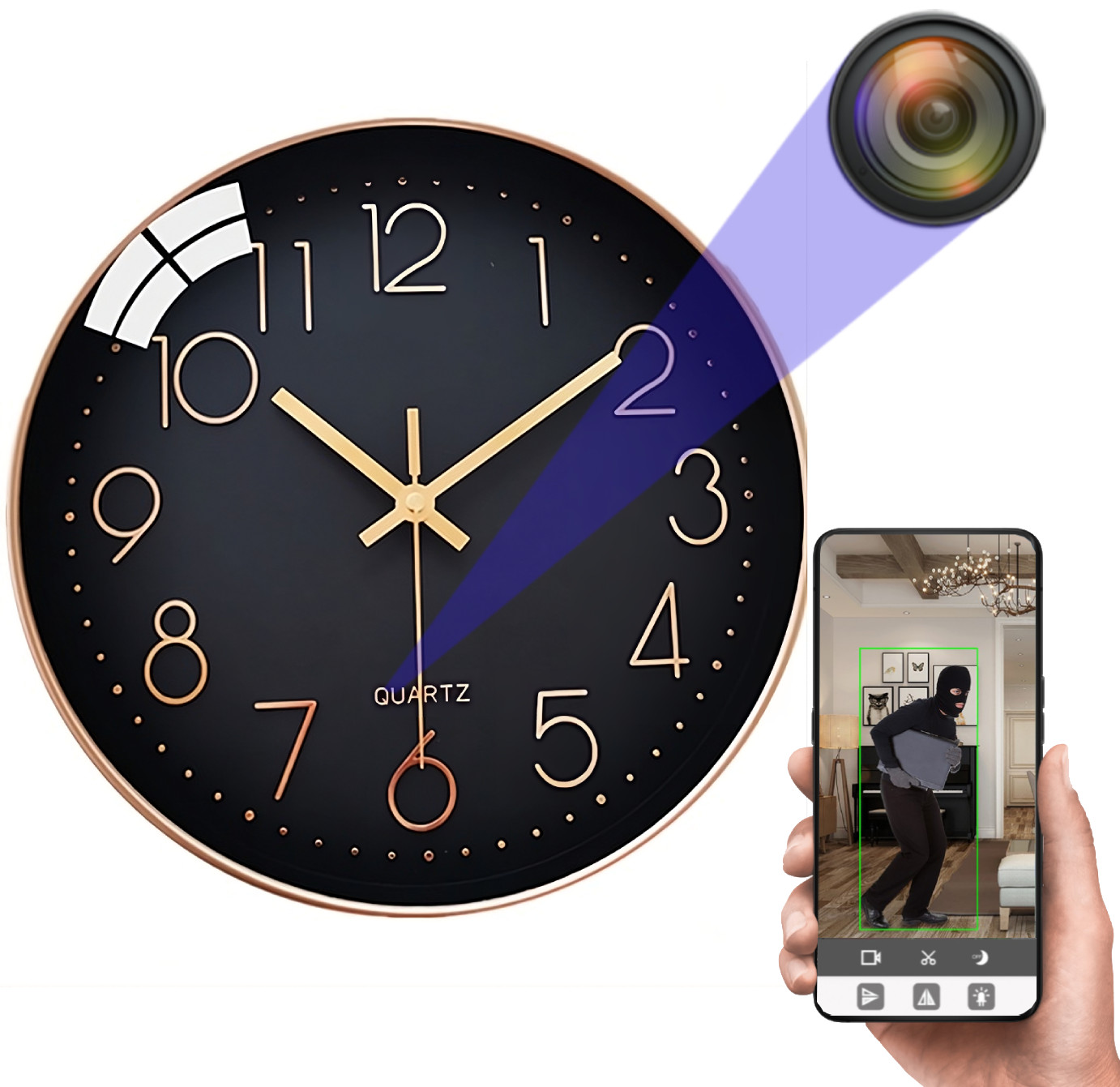 Ukryta kamera WiFI w zegarze MK205