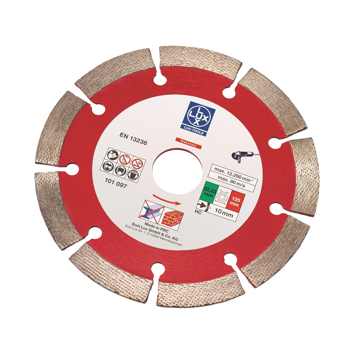 Tarcza diamentowa LUX-TOOLS 125 mm, segmentowa