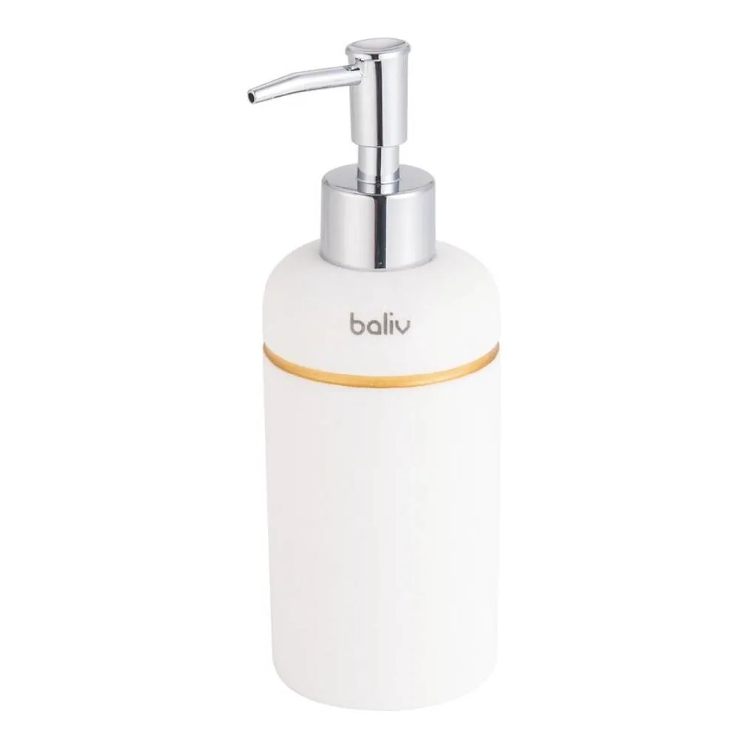 Baliv Dozownik do mydła beżowo-złoty