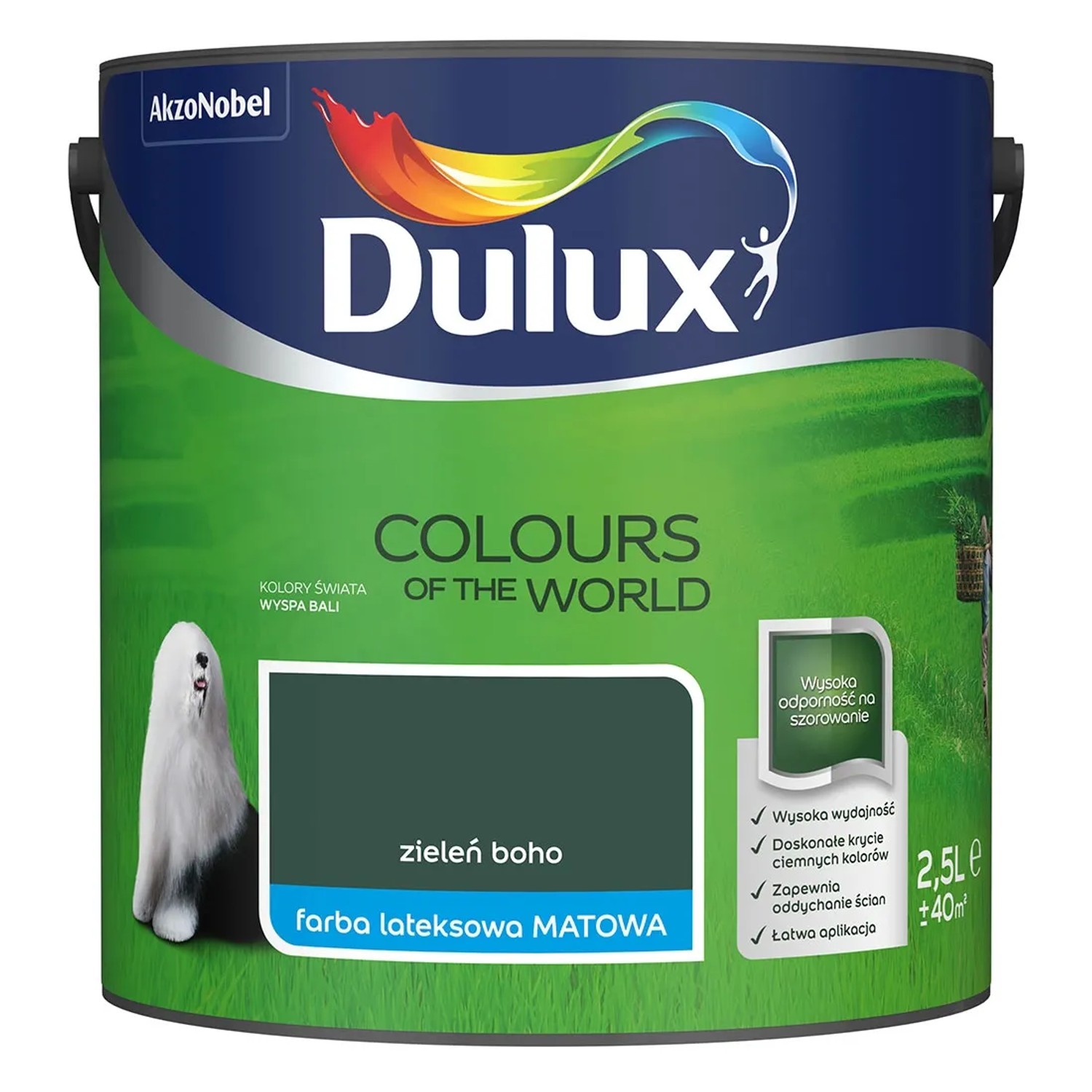 Farba Dulux Kolory Świata zieleń boho 2,5 l
