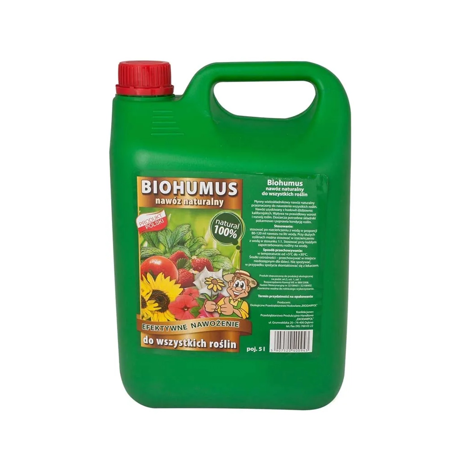 Ekodarpol Nawóz Biohumus do wszystkich roślin 5 l.