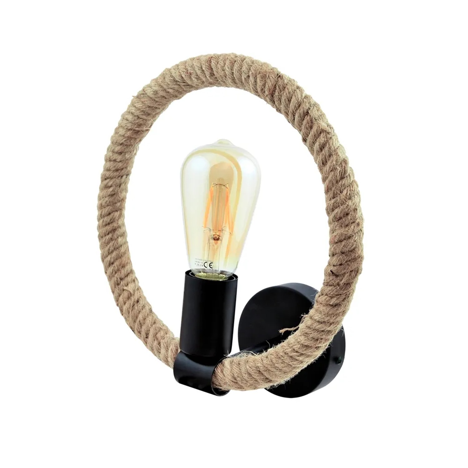 Sanico Kinkiet Arthur Rope czarny 1x10W E27