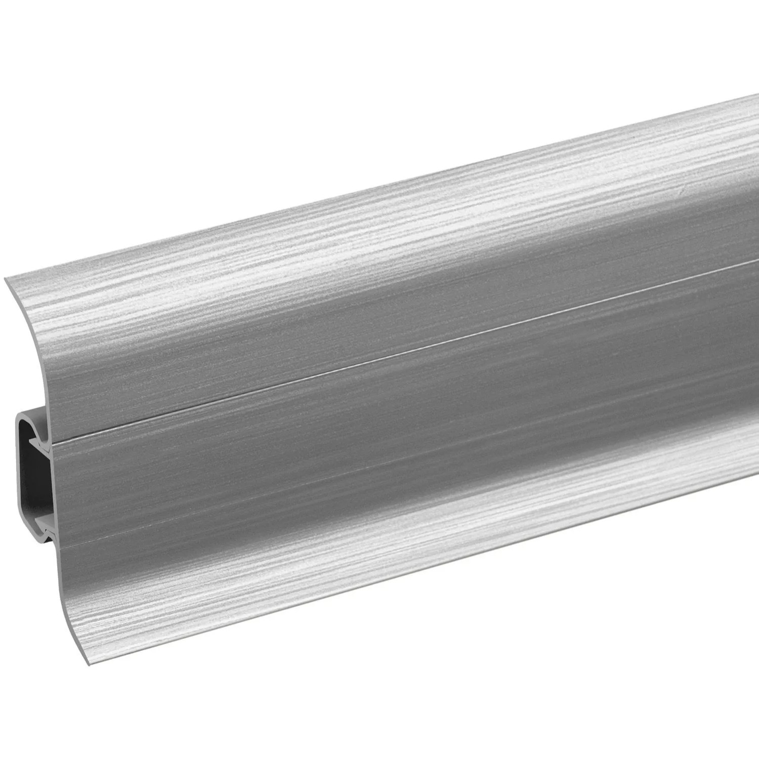 Cezar Listwa przypodłogowa Premium PVC Aluminium Szczotkowane 59x22x2200