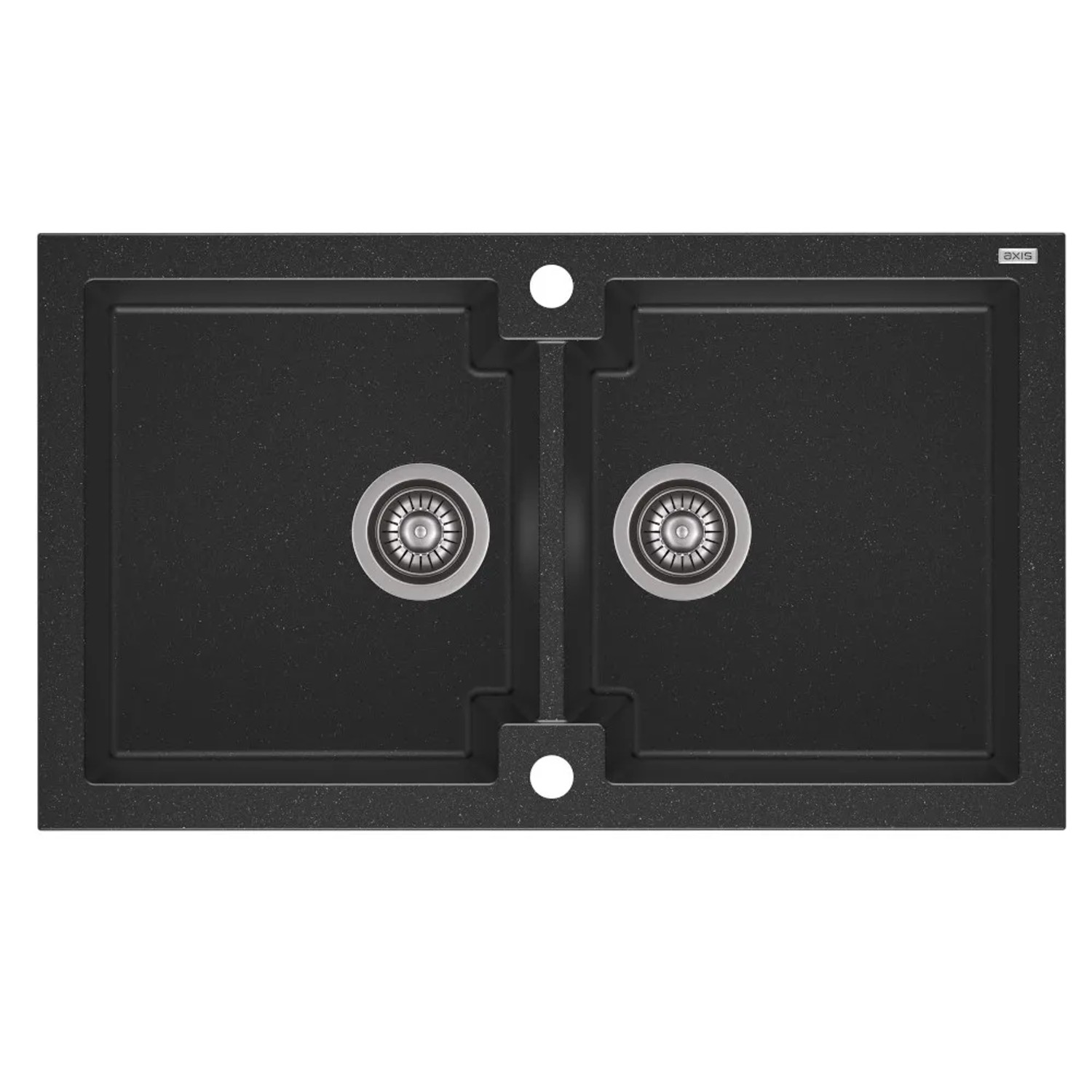 Zlewozmywak Honest 16 2-kom. czarny 86x50 cm