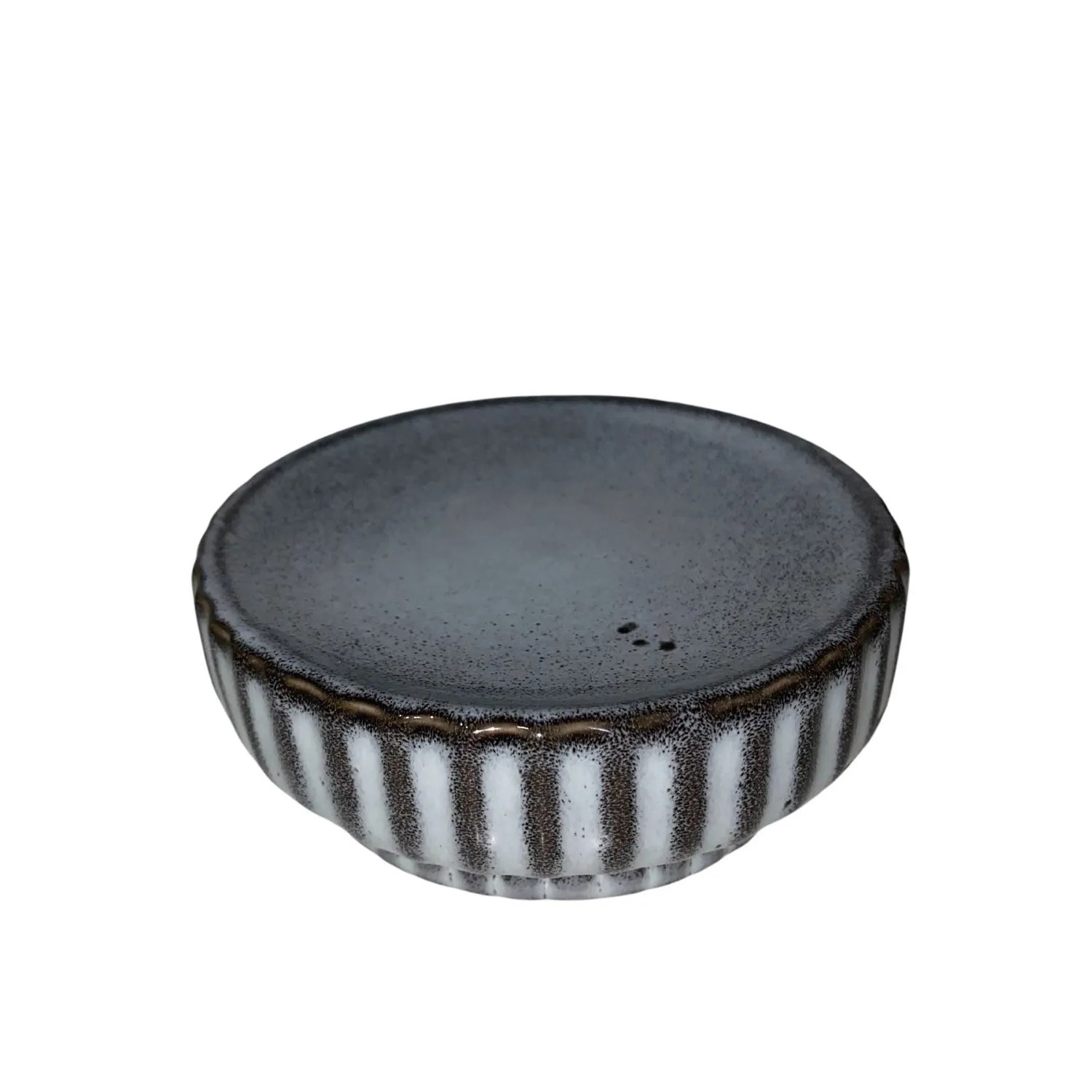 Świecznik niski ciemny - 11x4,3 cm