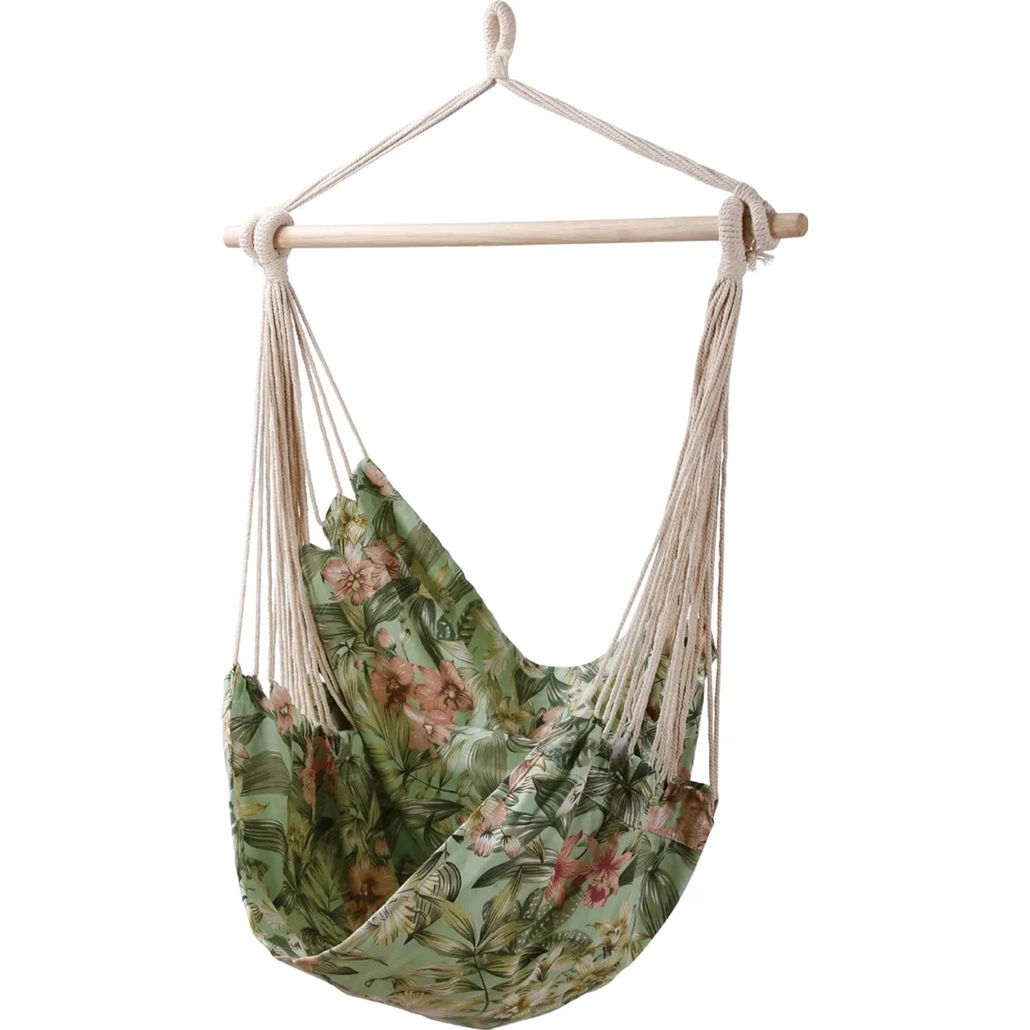 Fotel wiszący LYTTON kwiaty - 90 x 135 cm