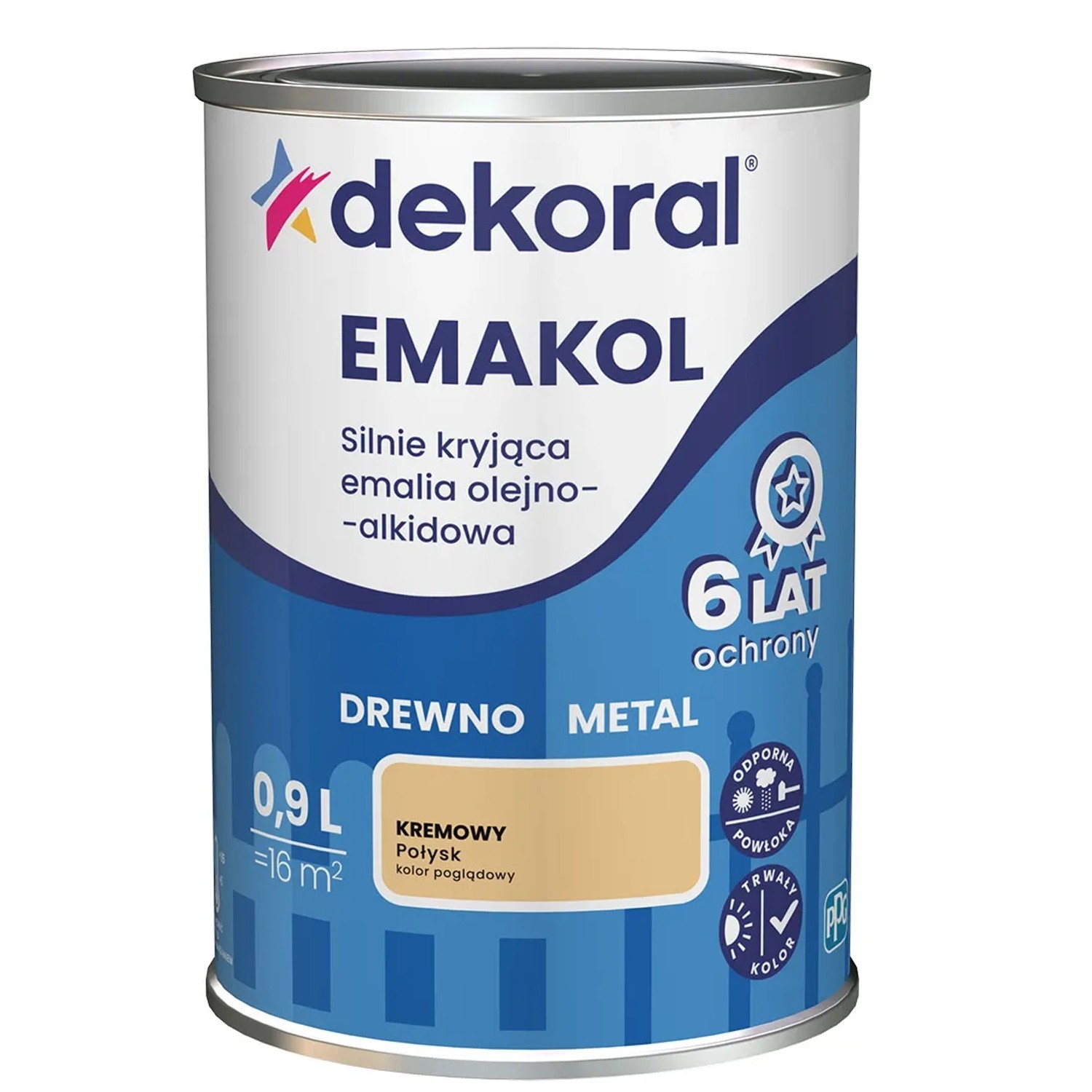 Dekoral Emalia Emakol Strong kremowa 900 ml