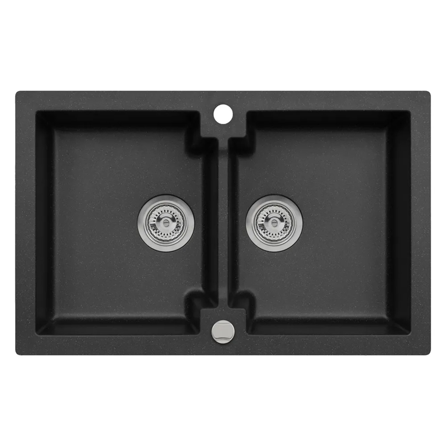 Zlewozmywak Mojito 16 2-kom. czarny 79x50 cm