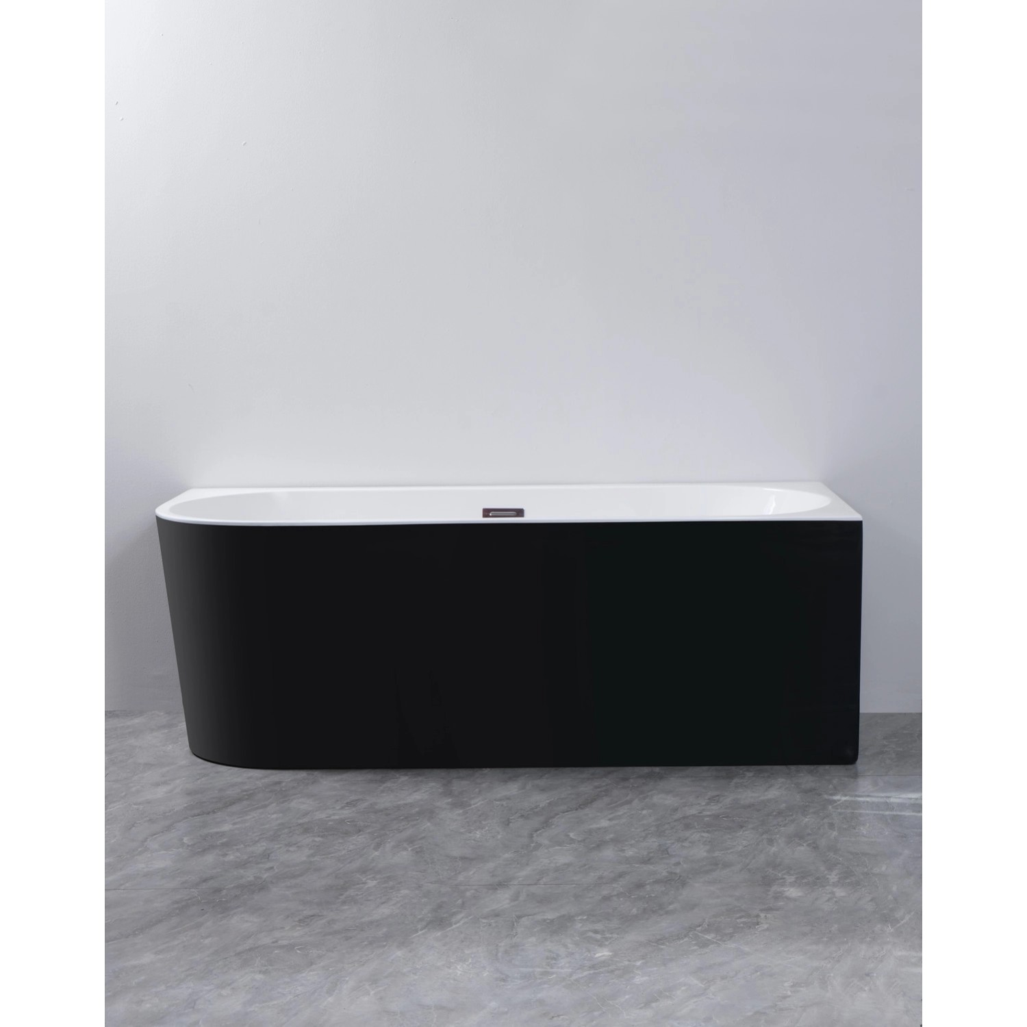 Wanna Pula Prawa 170 wolnostojąca przyścienna czarna czarny 170 x 75