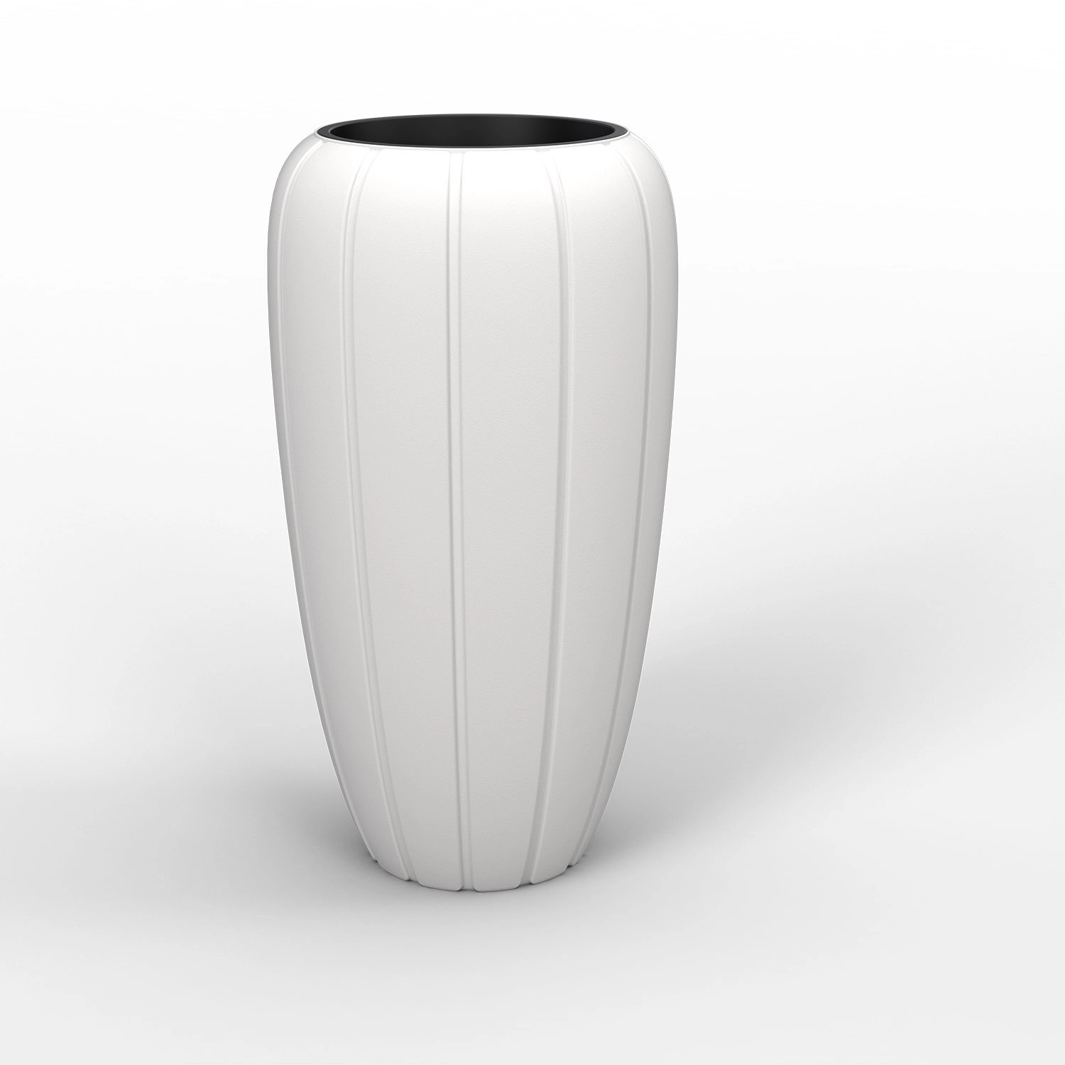 Donica Gaja wysoka biała - śr. 40 cm