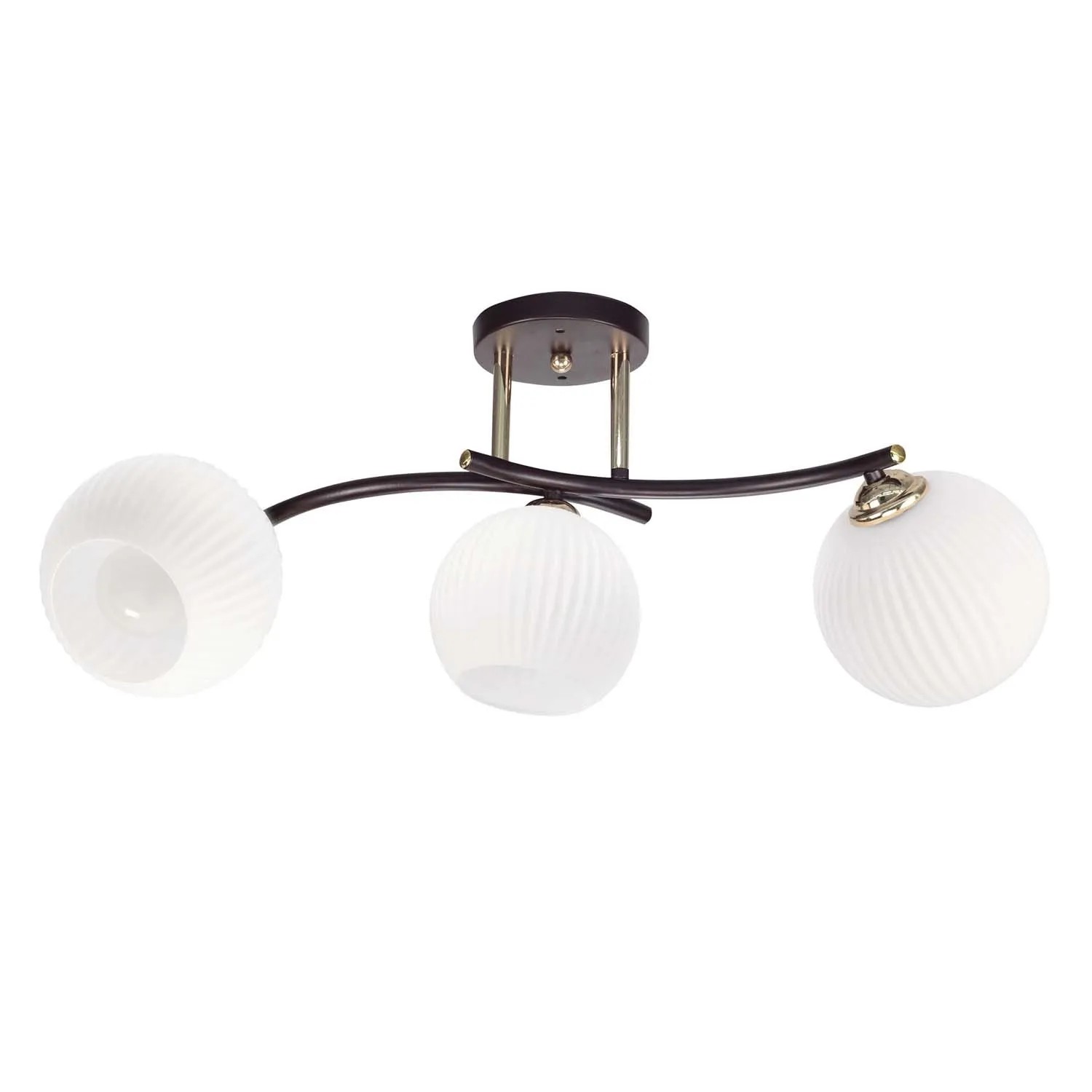 Candellux Lampa sufitowa CALMO 3xE27 40W brunatno-biała
