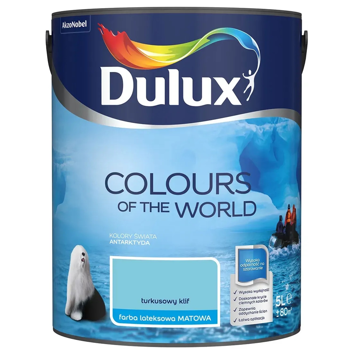 Farba Dulux Kolory Świata turkusowy klif 5 l